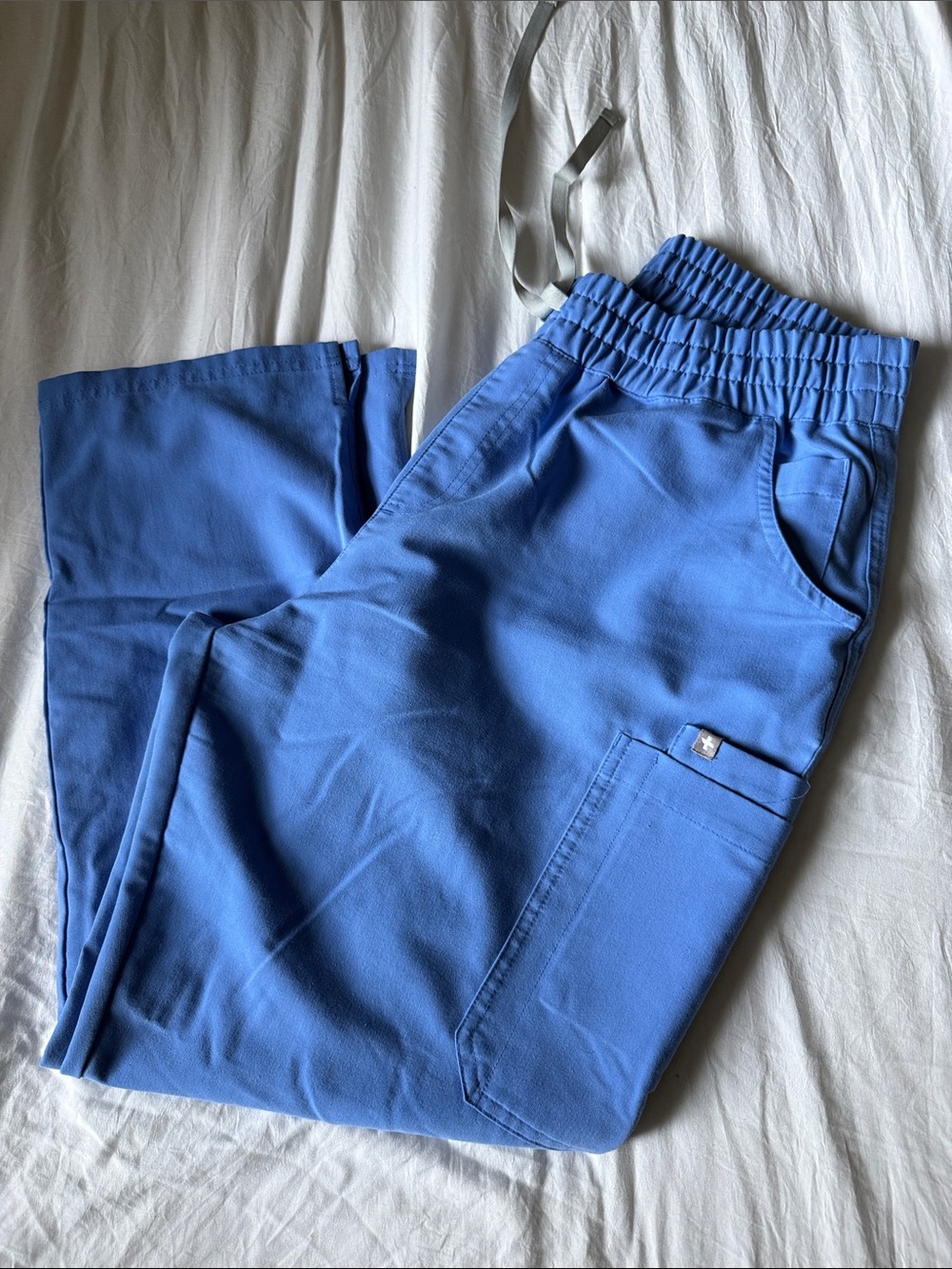 High waisted scrub pants